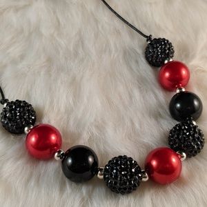 Red and Black Pearl necklace